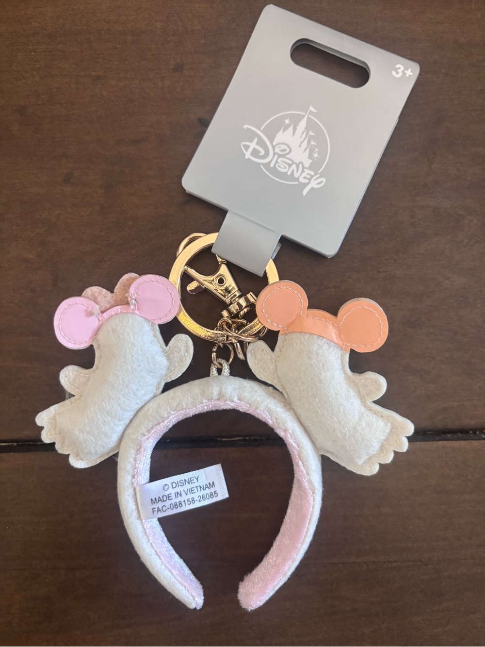 Disney Parks 2026 WDW Ghost Headband Bag Charm Keychain - Picture 2 of 5